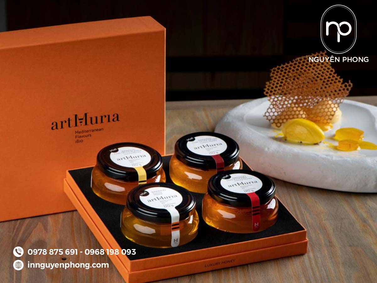 &nbsp;Hộp đựng mật ong đẹp do công nghệ in hiện đại